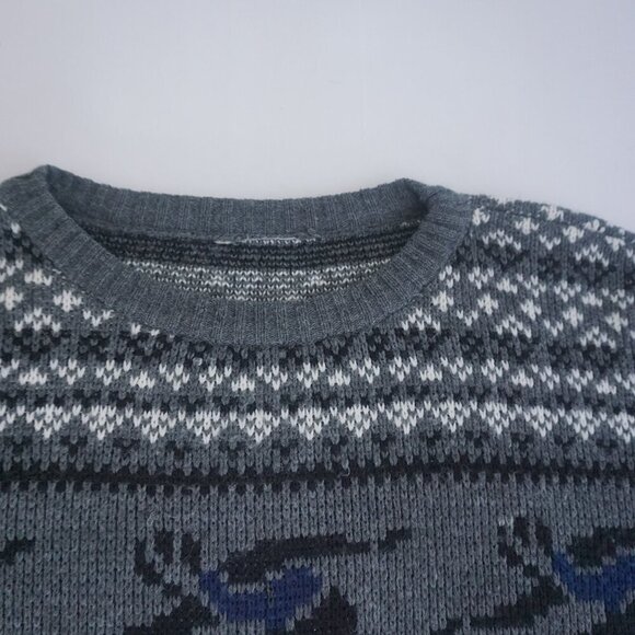 Vintage Knit Winter Speed Skater Outdoor Crewneck Sweater XL - Picture 10 of 12